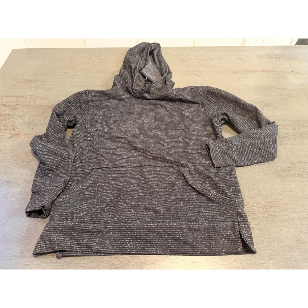 Champion Elite Mens Charcoal Gray Space Dye Stripe Hoodie Sweatshirt Small